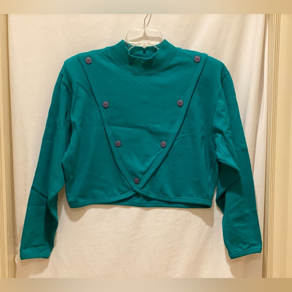 Vintage Military 80s 90s Michael Jackson Sergeant Pepper Style Cotton Crop Sz M